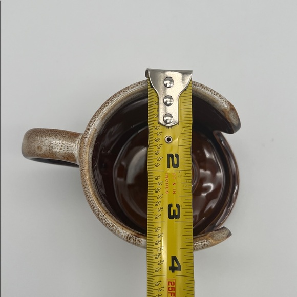 Hermitage Pottery Brown Drip Glaze Lamp Styled Finger Candle Holder 221157 - Picture 13 of 13